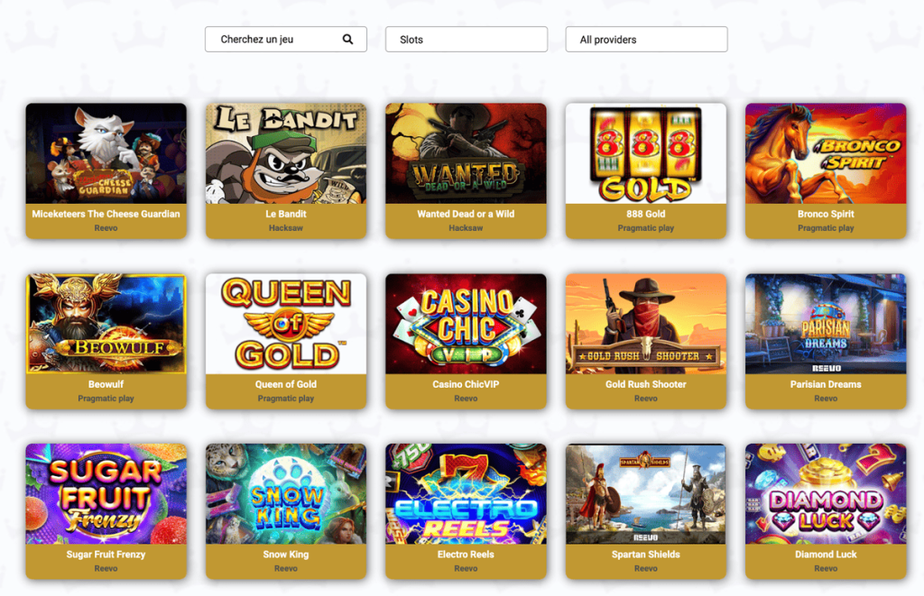 KingBit Casino jeux
