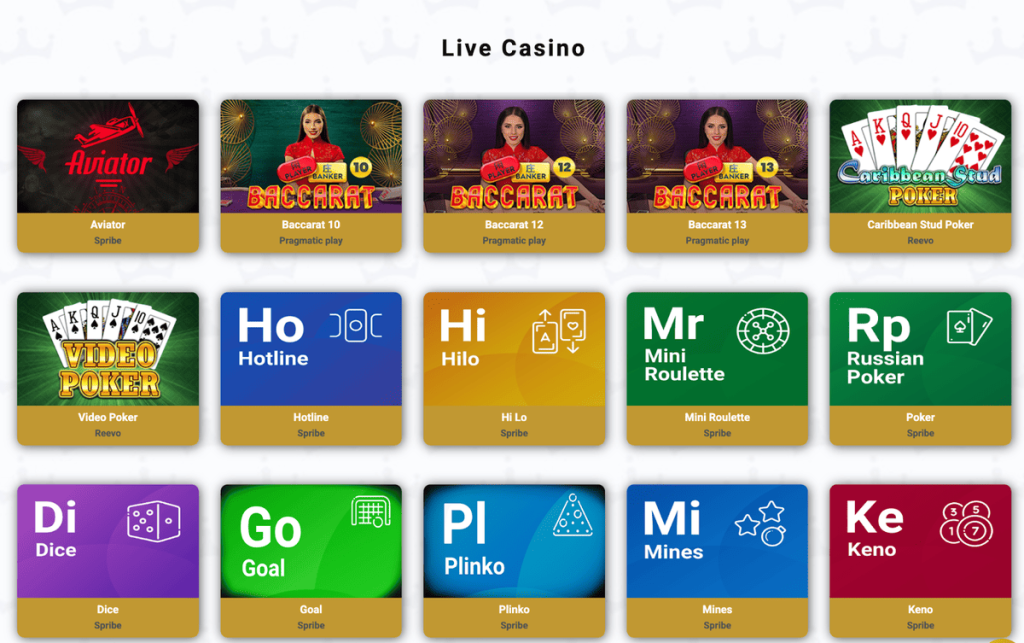 KingBit Casino jeux live